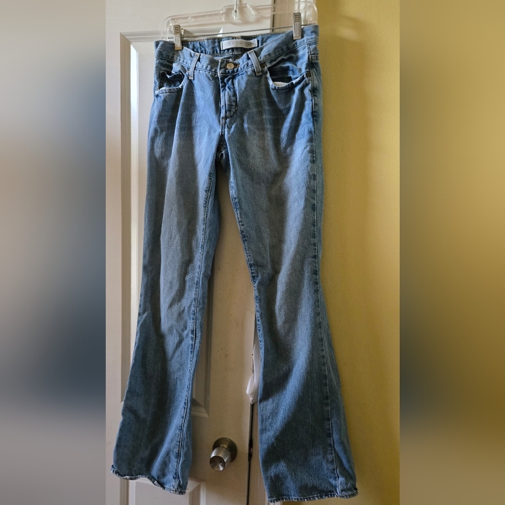 Express Womens Light Blue Flare Percision Fit Jean Y2k Vintage Size 4 Sarula